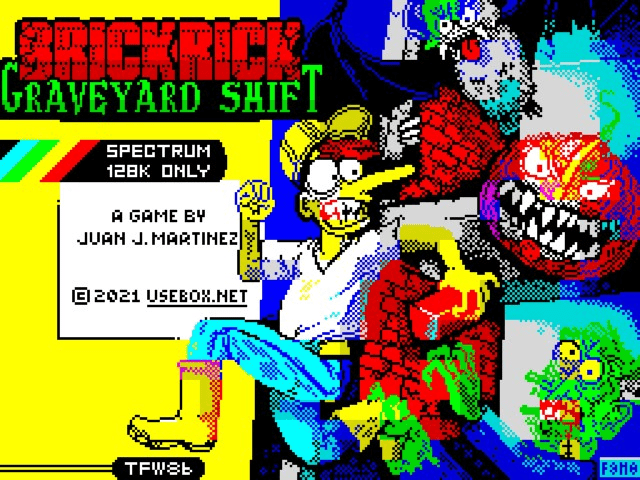 Brick Breaker title screen for ZX Spectrum